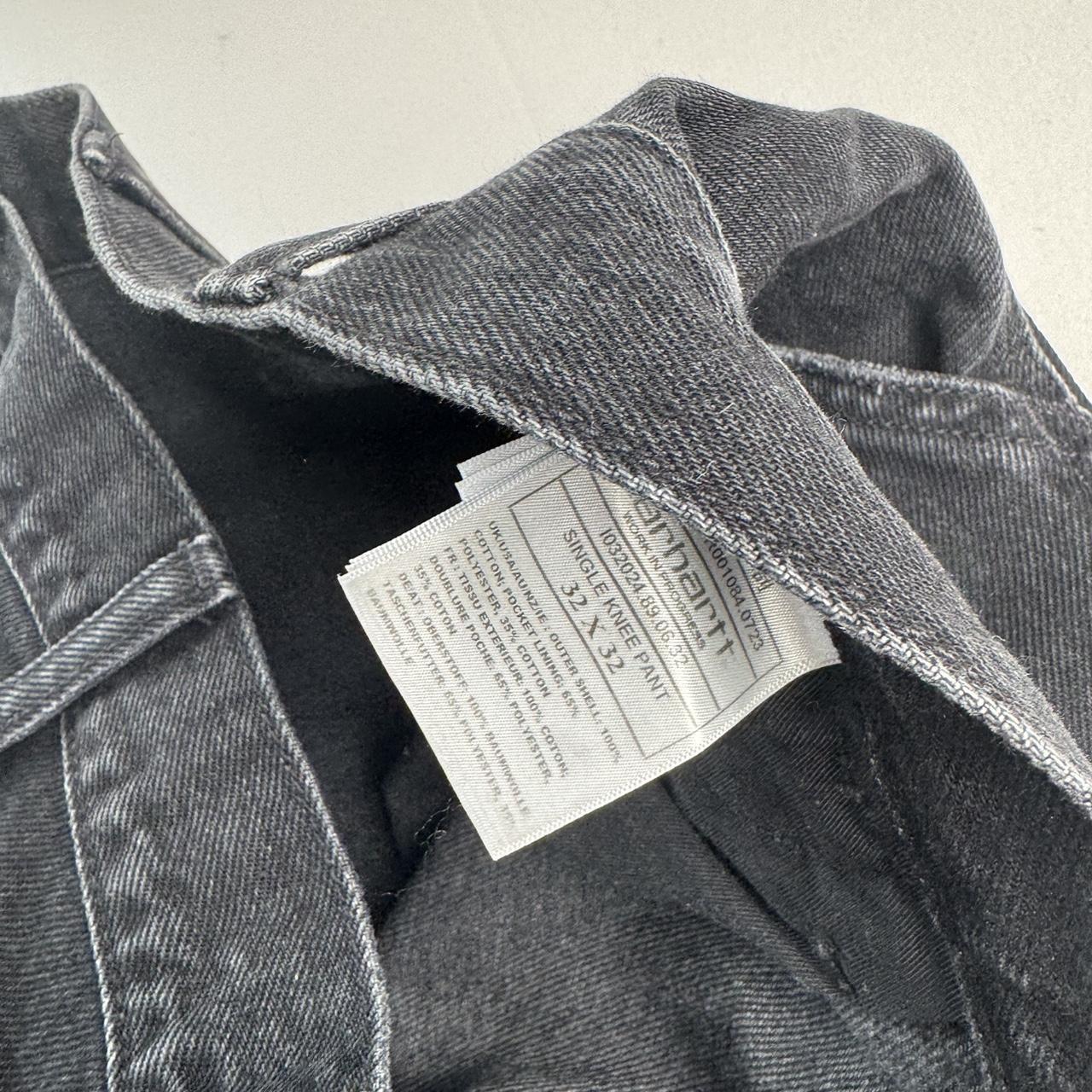 Carhartt WIP Heavyweight Black Single Knee Denim Baggy Jeans 32W 32L