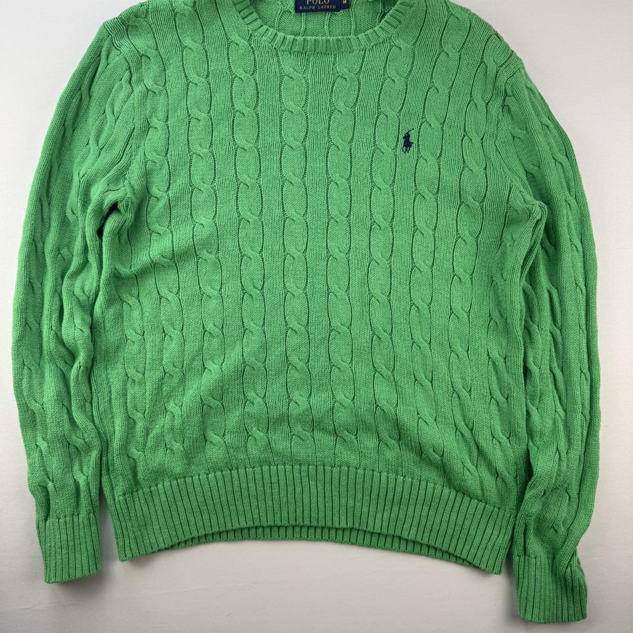 Polo Ralph Lauren Embroidered Pony Knitted Cableknit Crewneck M