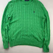 Polo Ralph Lauren Embroidered Pony Knitted Cableknit Crewneck M
