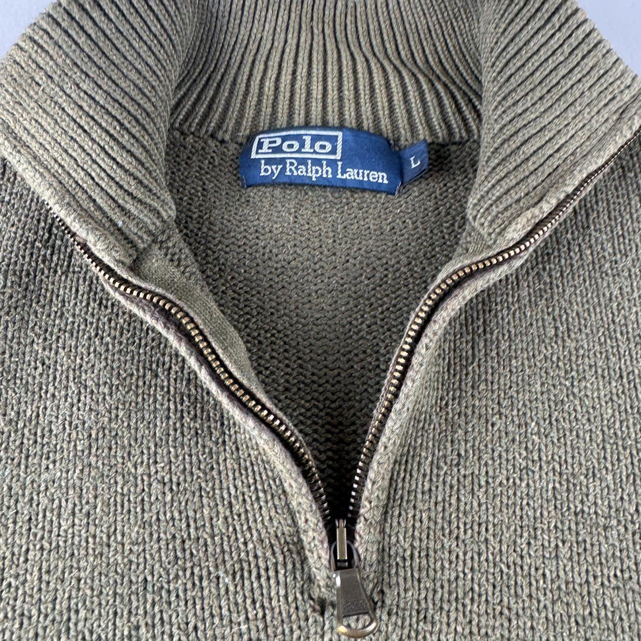 Polo Ralph Lauren Embroidered Pony Khaki Quarter Zip Fleece S