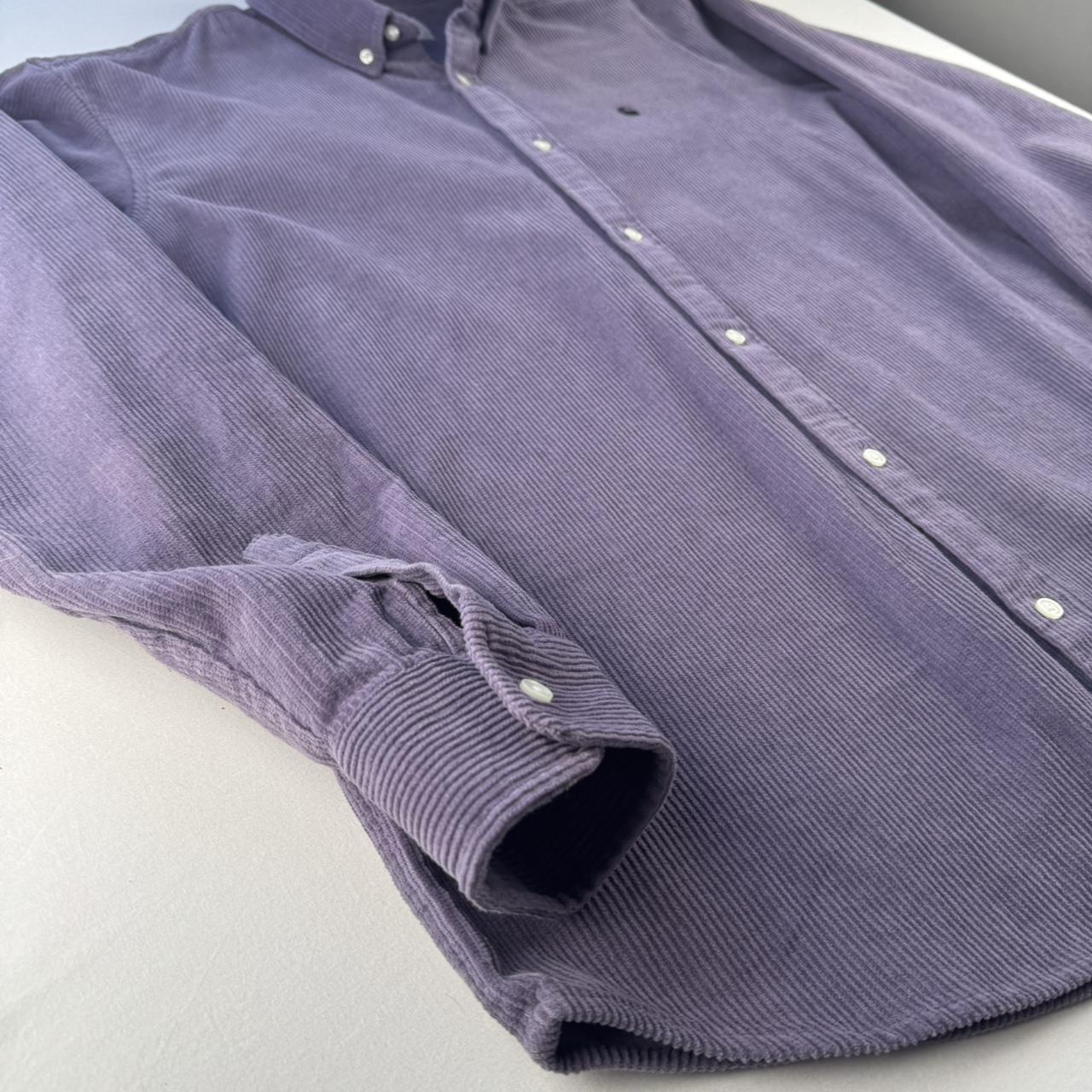 Purple Carhartt WIP Long Sleeve Madison Corduroy Button Down Shirt XXL