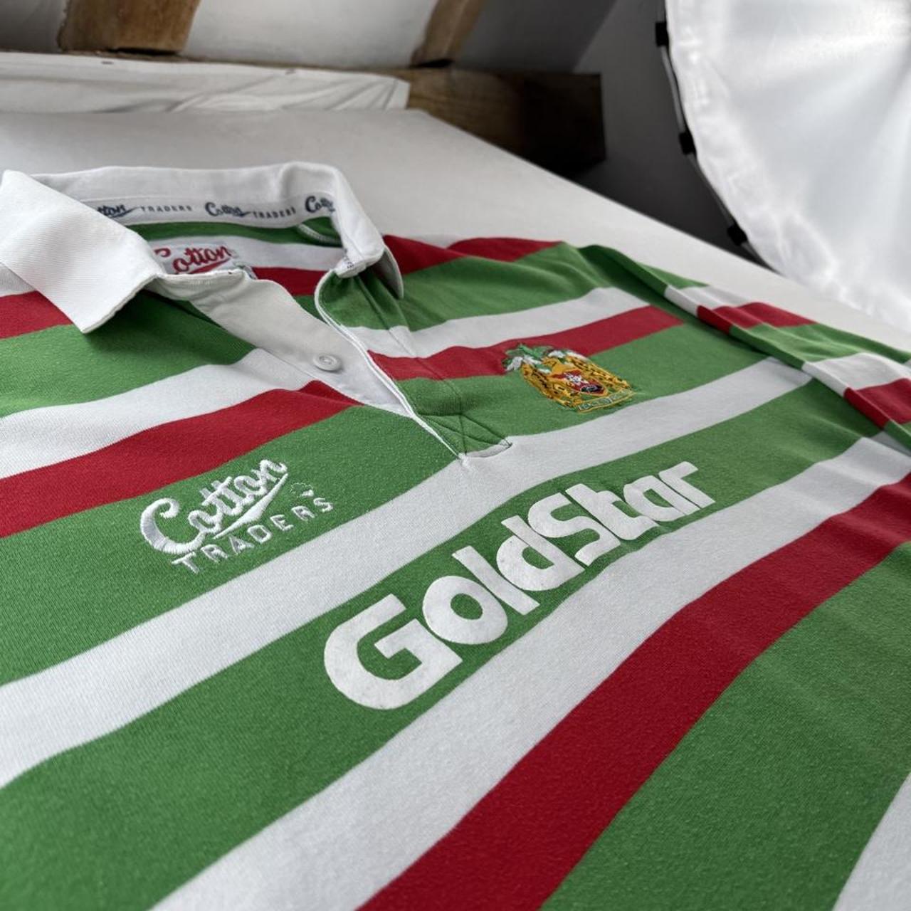 1996-97 Cotton Traders Leicester Tigers Rugby Polo Shirt XXL