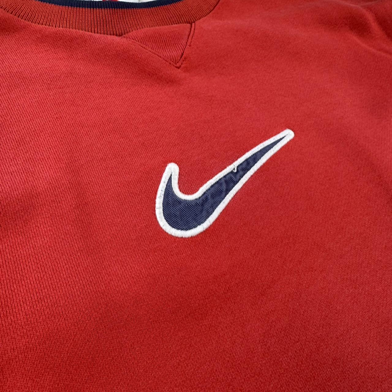 1990s Oversized Centre Swoosh Embroidered Sweatshirt S