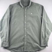 Sage Green Carhartt WIP Fine Corduroy Shirt XL