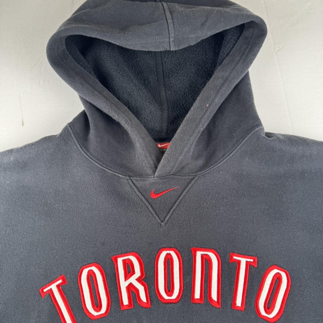 Rare Late 1990s Nike Toronto Raptors Thick Oversized Heavyweight Embroidered Centre Swoosh Hoodie
