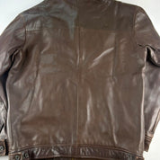 Polo Ralph Lauren Early 2000s Leather Brown Harrington Jacket L