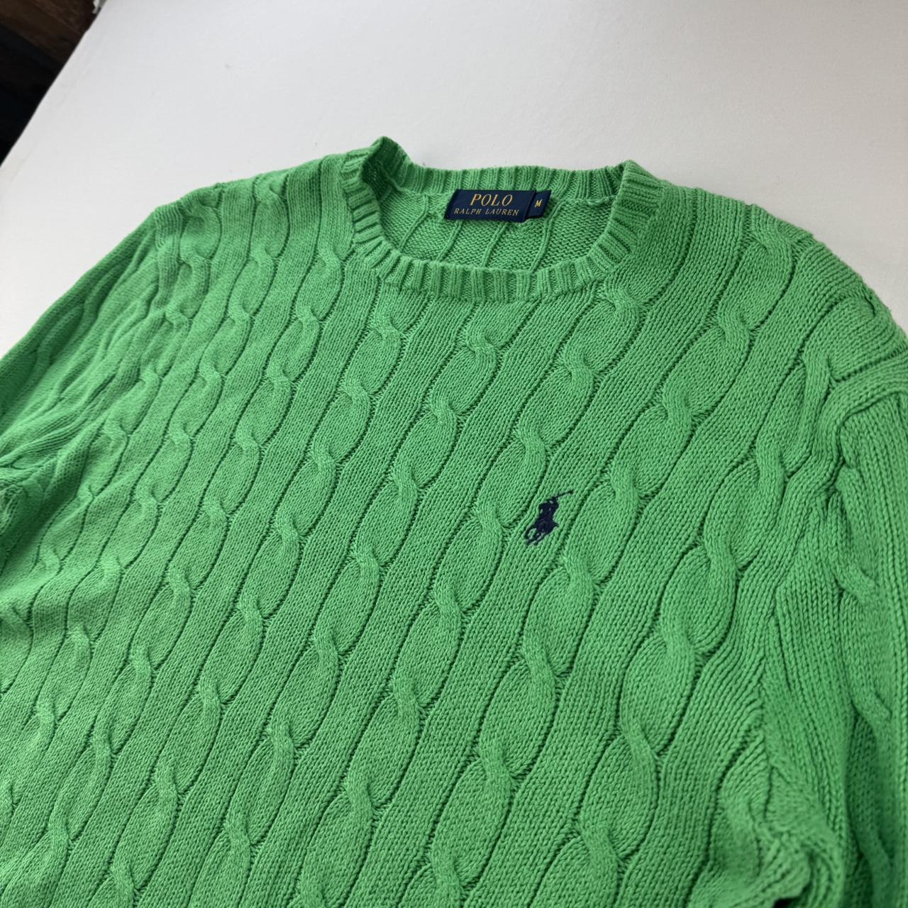 Polo Ralph Lauren Embroidered Pony Knitted Cableknit Crewneck M