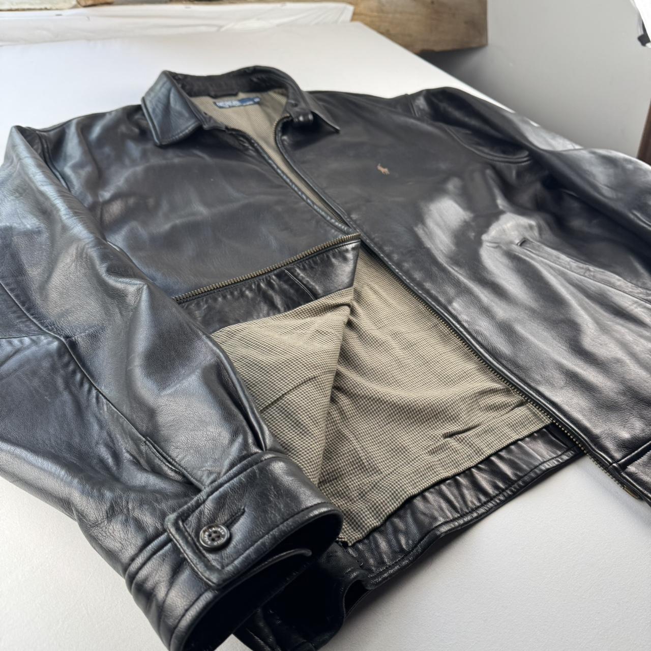 Polo Ralph Lauren Black Leather Jacket XL