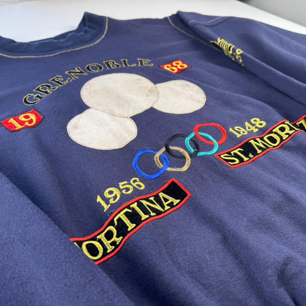 1980s Adidas Olympic Rare Embroidered Sweatshirt XL
