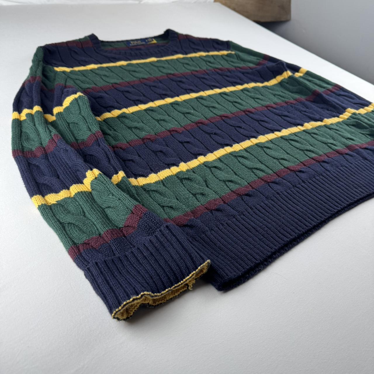 Polo Ralph Lauren Striped Cable Knit Jumper