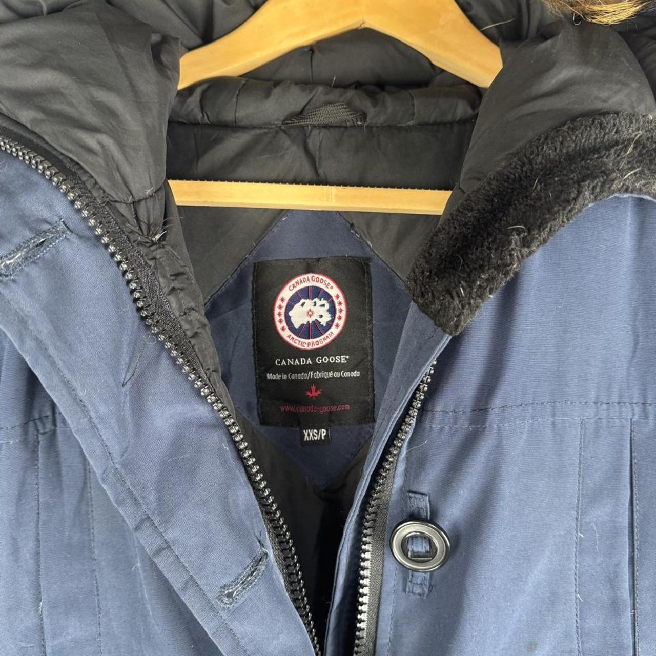 Canada Goose black Montebello jacket with logo patch and quilted design.