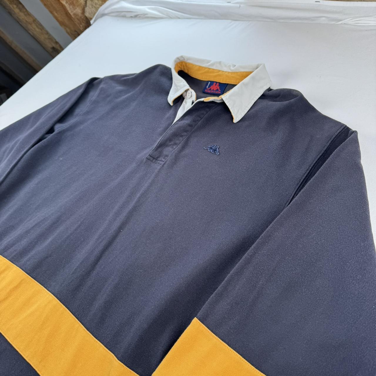 2000s Kappa Embroidered Striped Rugby Polo XL