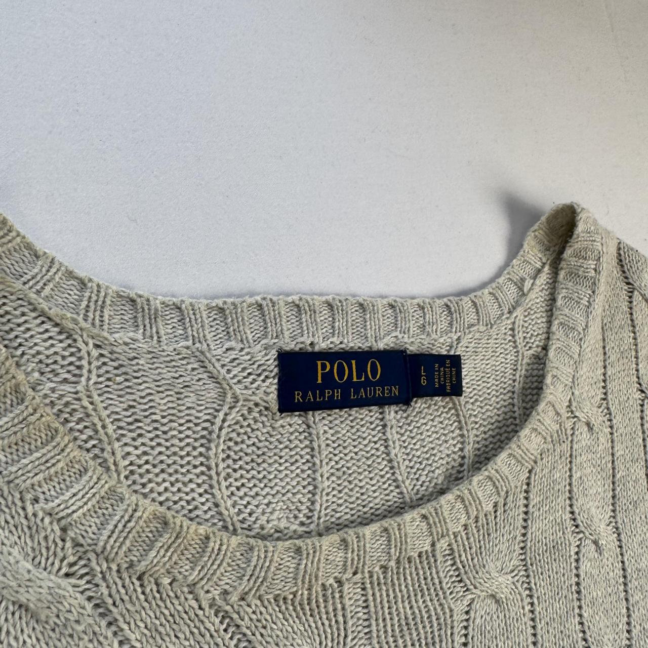Polo Ralph Lauren Crewneck Knit Sweater in Beige Size L