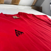 Red Nike ACG Embroidered Spellout T-Shirt S