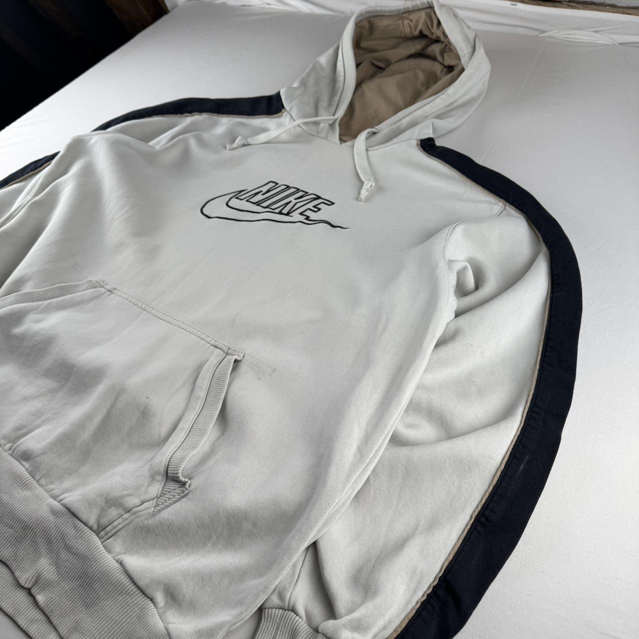 Early 2000s Nike Embroidered Spellout Oversized Hoodie L