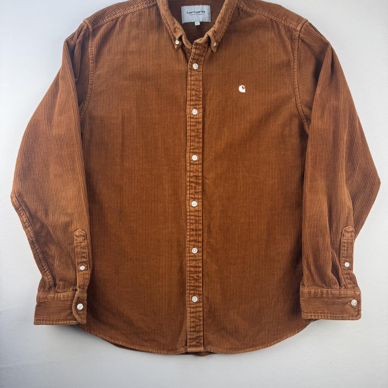 Carhartt WIP Brown Corduroy Button Down Shirt L