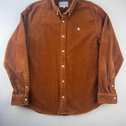 Carhartt WIP Brown Corduroy Button Down Shirt L