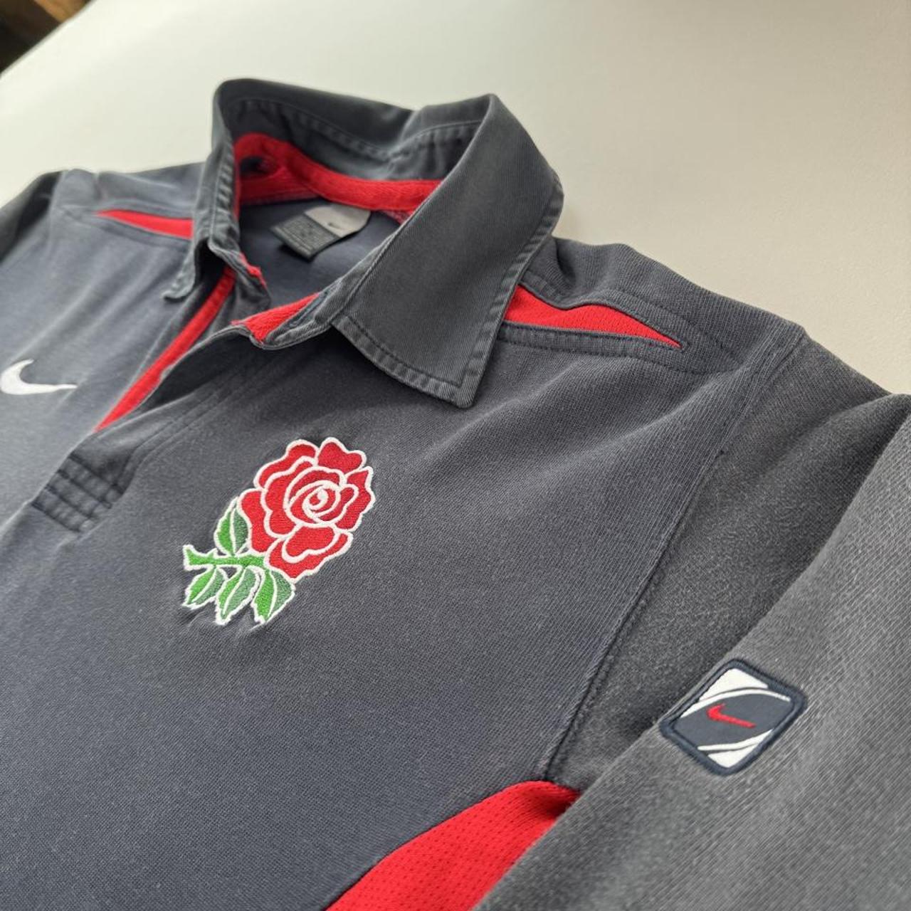 2003 Nike England Rugby Polo Shirt L