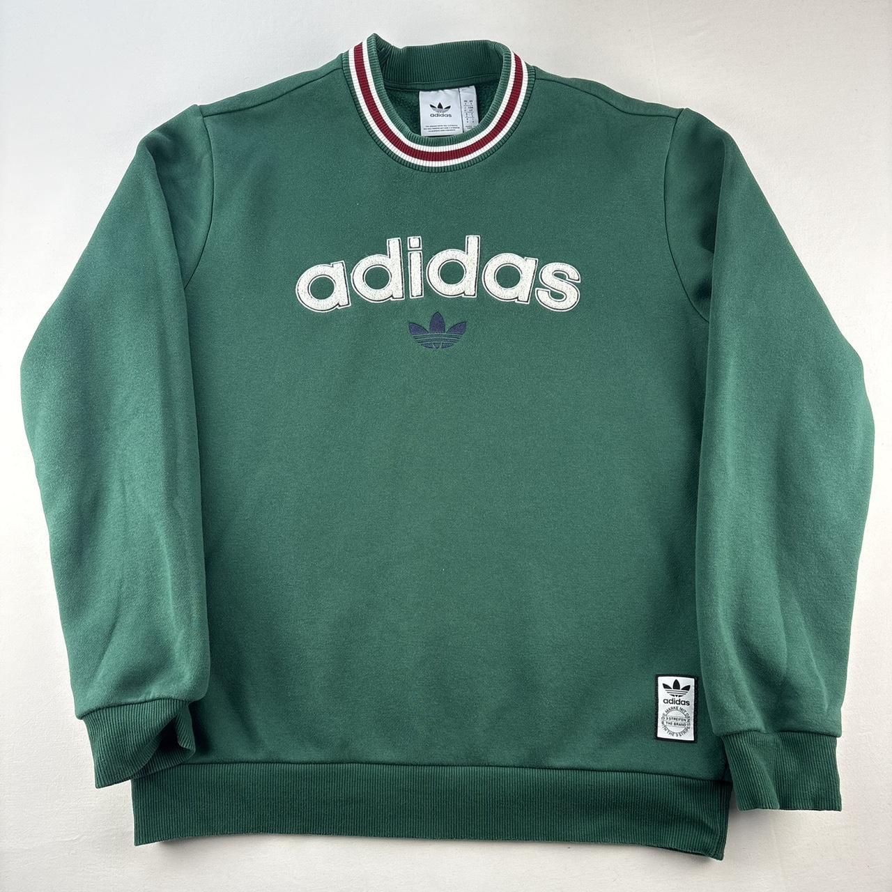 Modern Adidas Fleece Embroidered Crewneck Jumper S