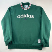 Modern Adidas Fleece Embroidered Crewneck Jumper S