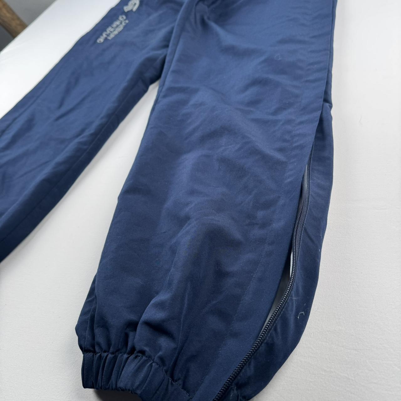 Canterbury Tracksuit Bottoms Cuffed Navy and White S