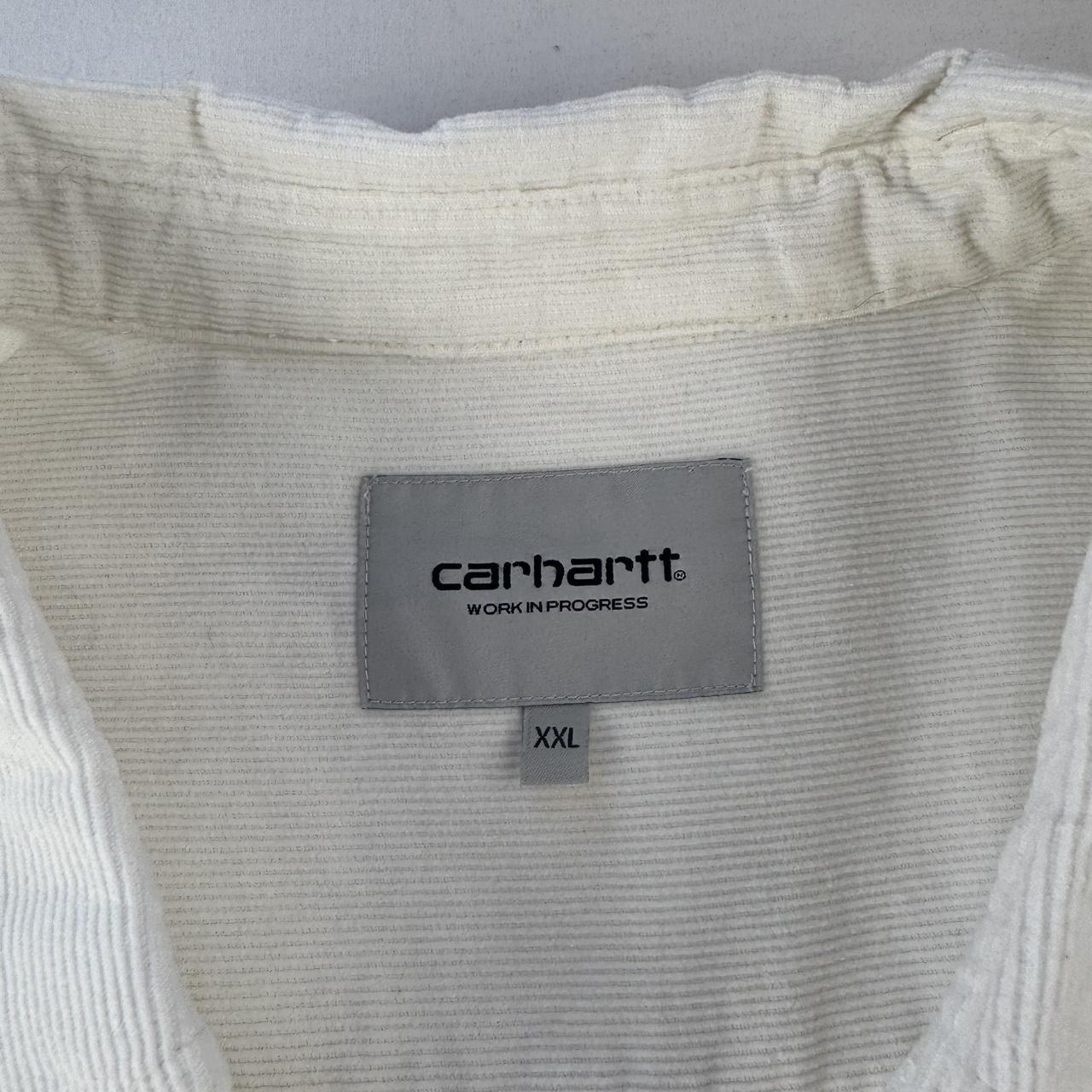 White Carhartt WIP Long Sleeve Madison Corduroy Button Down Shirt XXL