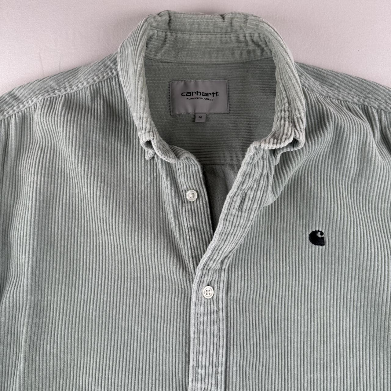 Carhartt WIP Embroidered Logo Corduroy Button Down Shirt M