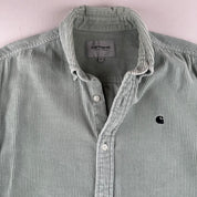 Carhartt WIP Embroidered Logo Corduroy Button Down Shirt M