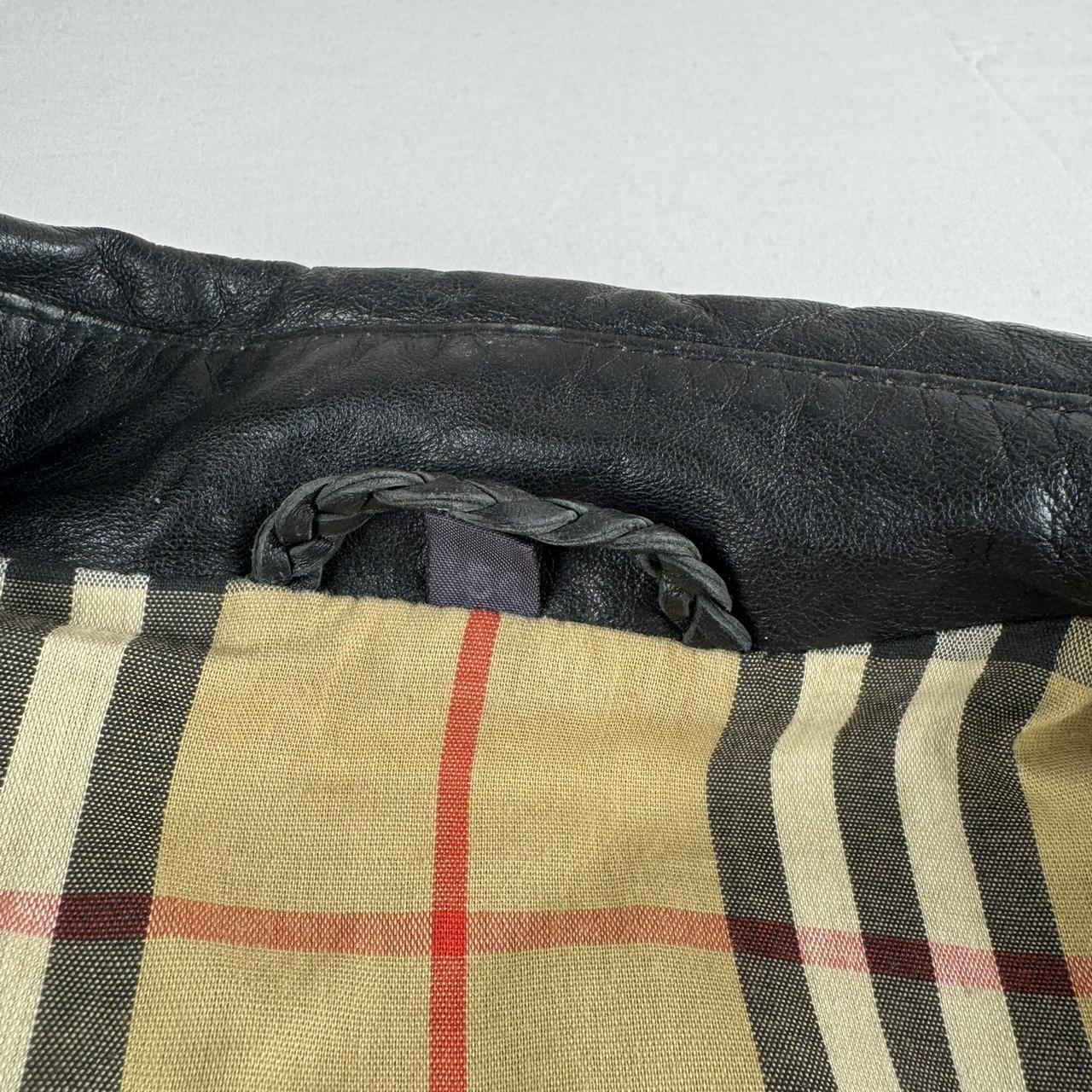 Early 2000s Burberry Leather Mac Jacket 54 (L/XL)