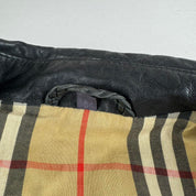 Early 2000s Burberry Leather Mac Jacket 54 (L/XL)