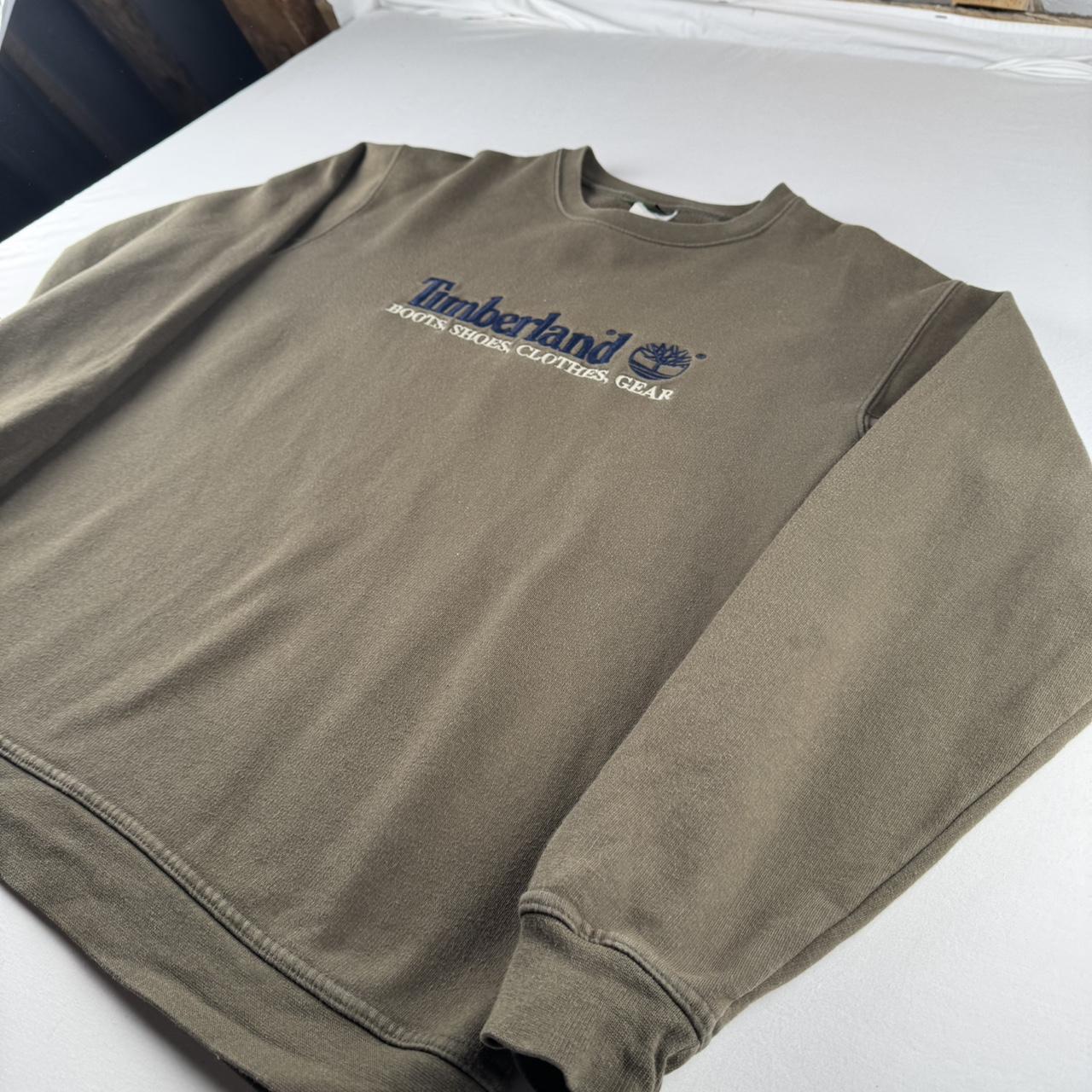 Early 2000s Timberland Embroidered Spellout Oversized Crewneck Jumper S