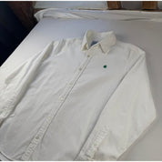 Carhartt WIP White and Green Corduroy Button Down Shirt S