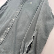 Light Teal Carhartt WIP Long Sleeve Madison Corduroy Button Down Shirt S