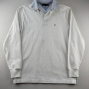 Thick Tommy Hilfiger Embroidered Logo Rugby Polo Shirt M