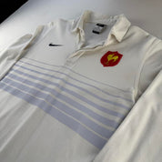 Mid 2000s Nike France Striped Rugby Polo Shirt M