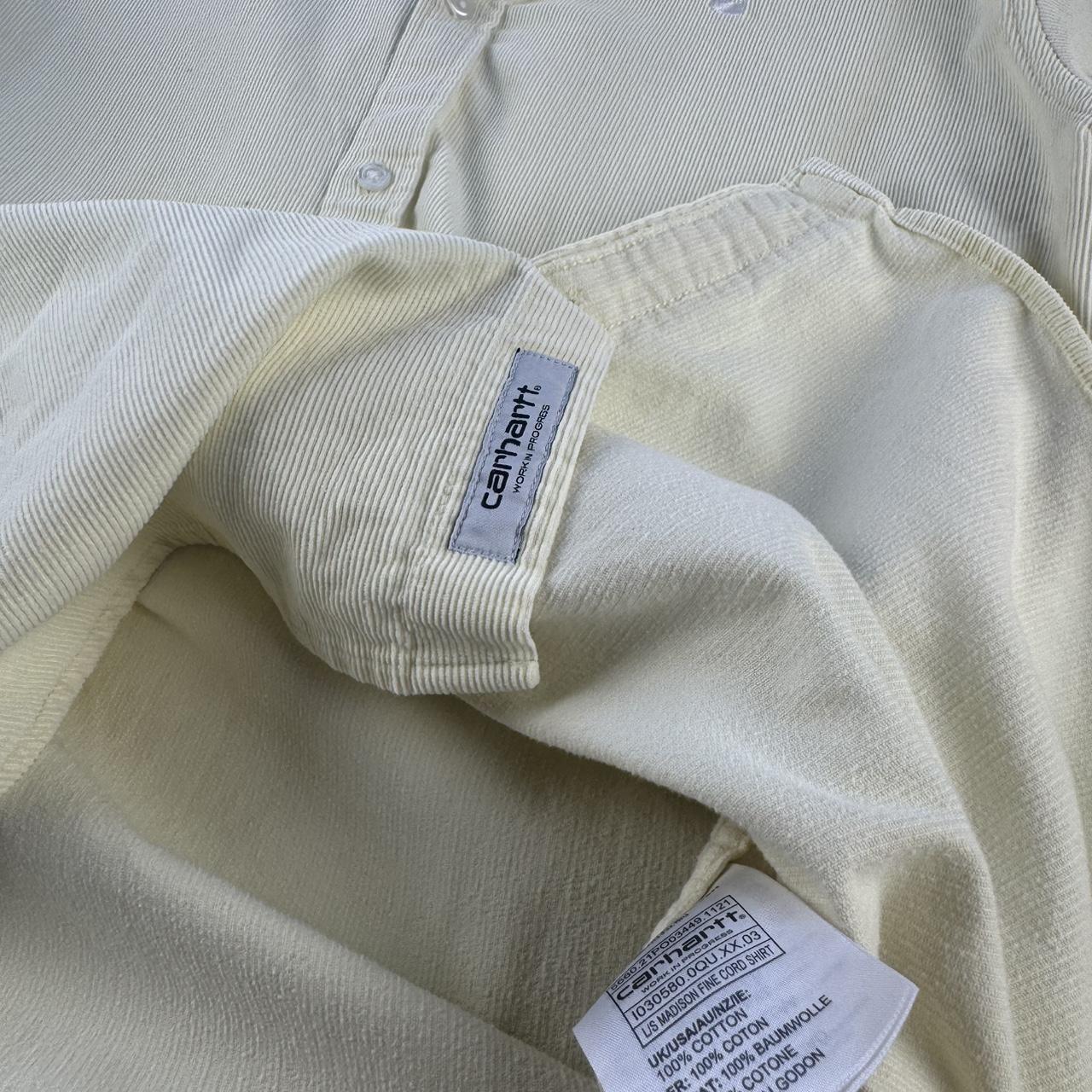Yellow Carhartt WIP Long Sleeve Madison Corduroy Button Down Shirt L