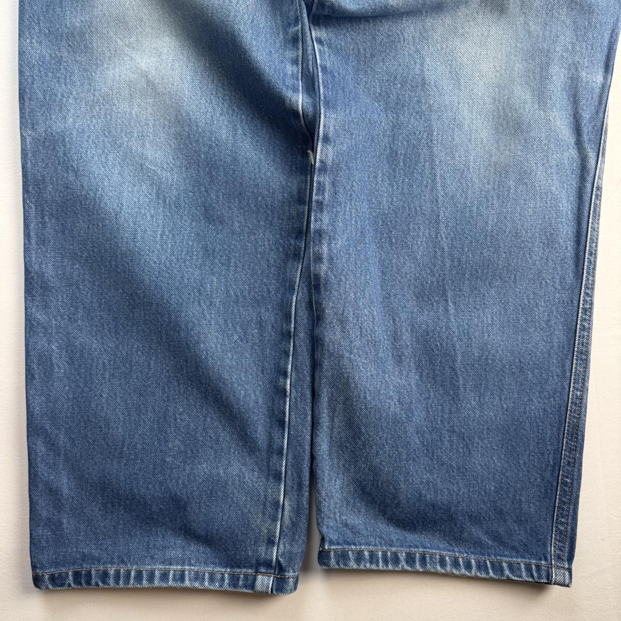 1990s Giovanni Valentino Graphic Embroidered Straight Leg Jeans 32W 30L
