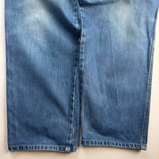 1990s Giovanni Valentino Graphic Embroidered Straight Leg Jeans 32W 30L