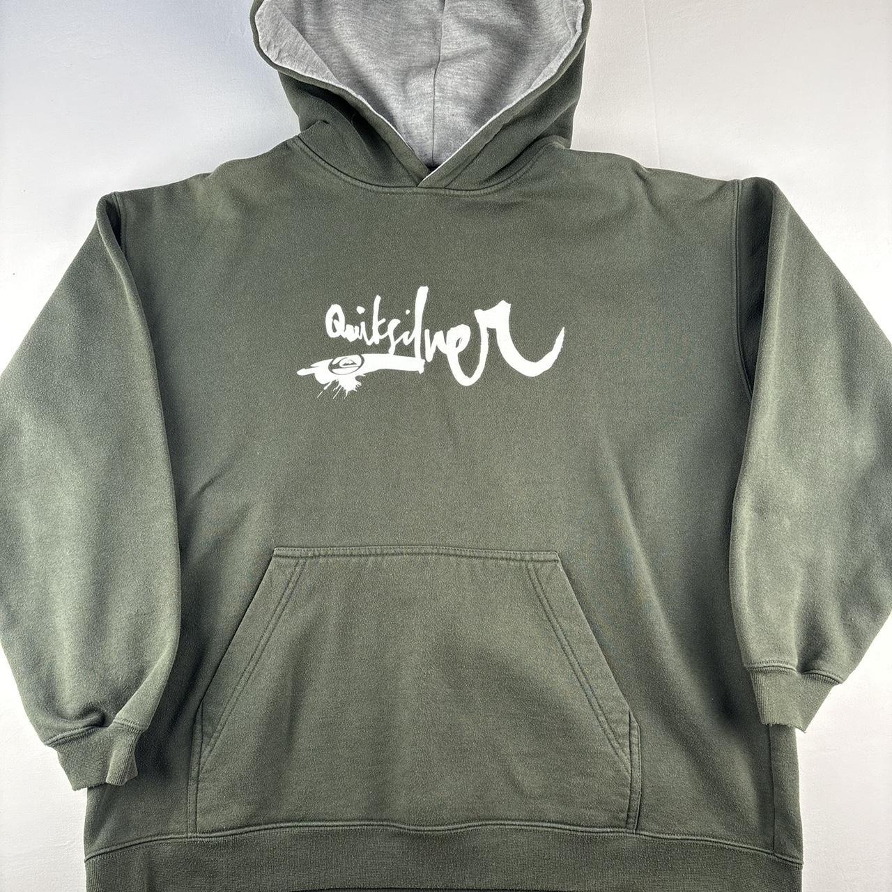 1990s Quiksilver Spellout Heavyweight Hoodie L