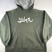 1990s Quiksilver Spellout Heavyweight Hoodie L