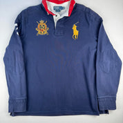 Polo Ralph Lauren Navy Embroidered Logo Rugby Polo Shirt XL