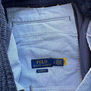 Polo Ralph Lauren navy corduroy shorts with embroidered logo and classic fit.