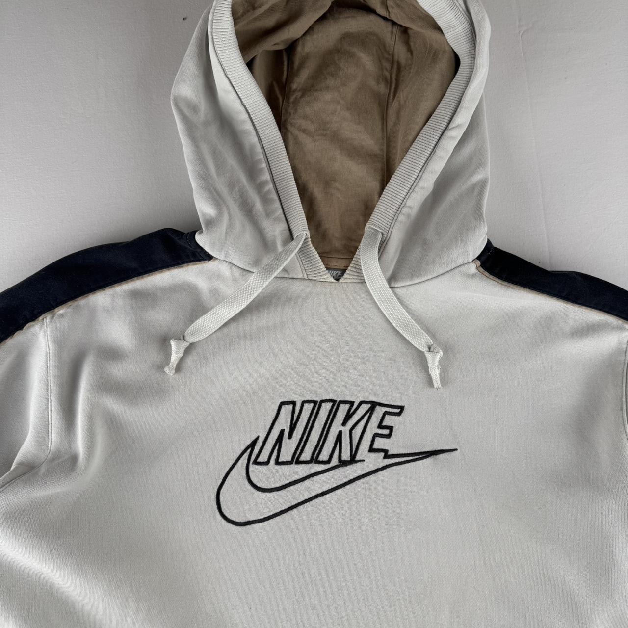 Early 2000s Nike Embroidered Spellout Oversized Hoodie L