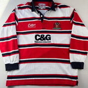 Late 1990s Cotton Traders Gloucester Rugby Polo Shirt L