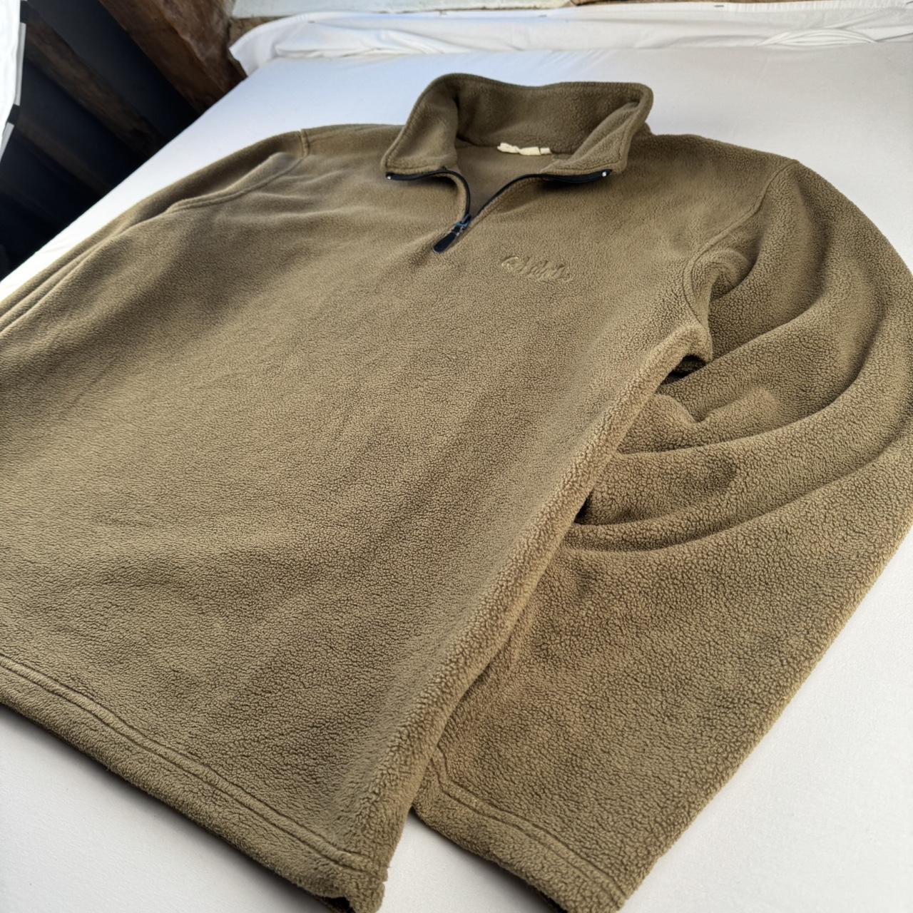 Quiksilver 2000s Embroidered Quarter Zip Khaki Fleece XL