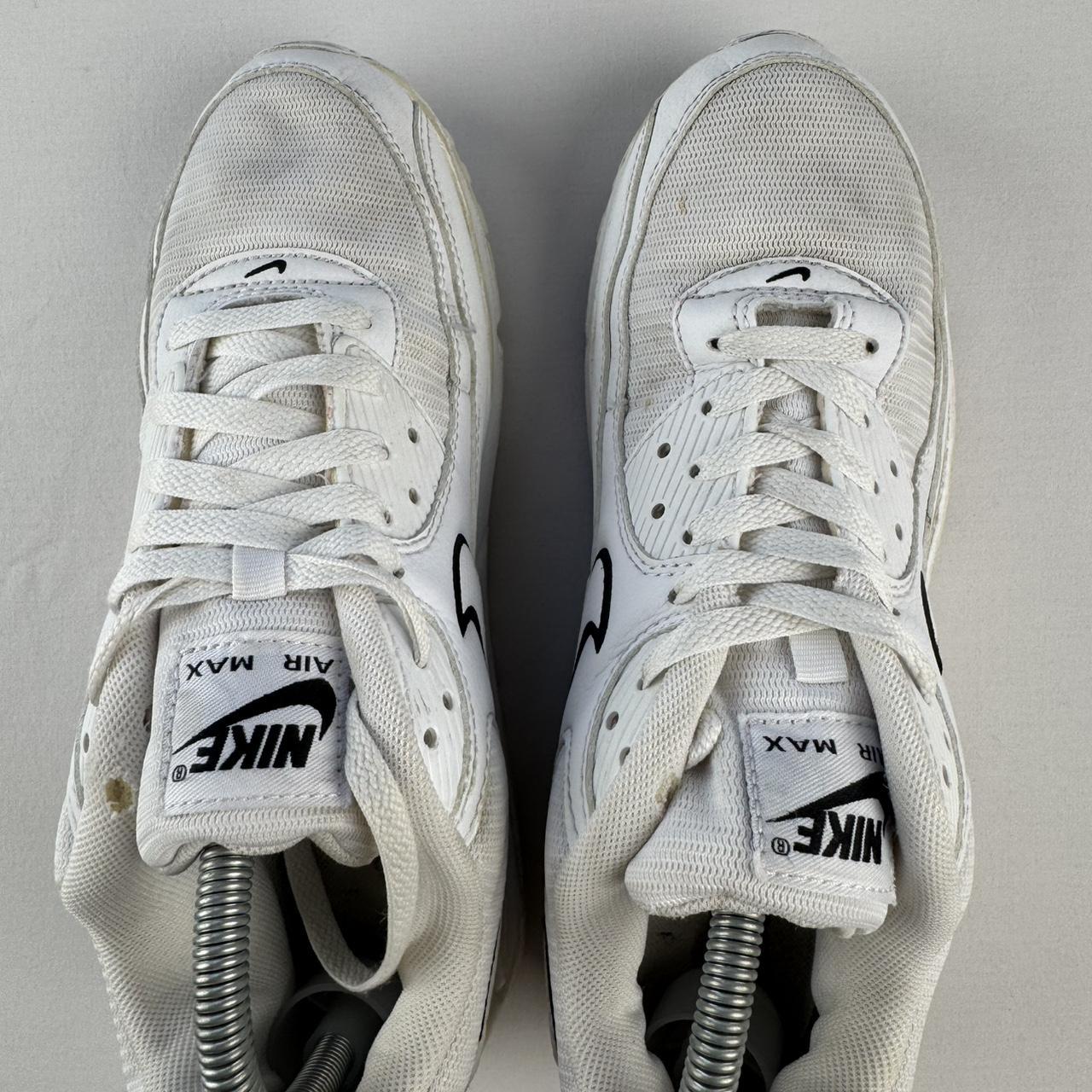 Nike Air Max 90s White Black UK8