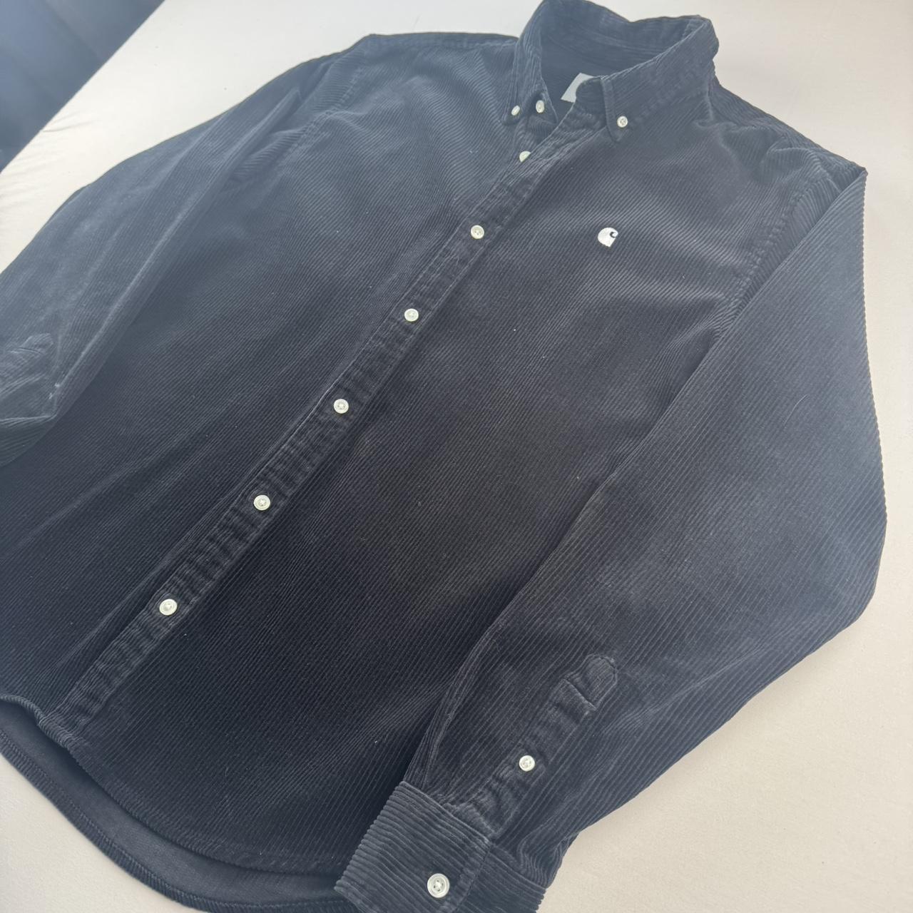 Carhartt WIP Black Corduroy Button Down Shirt L