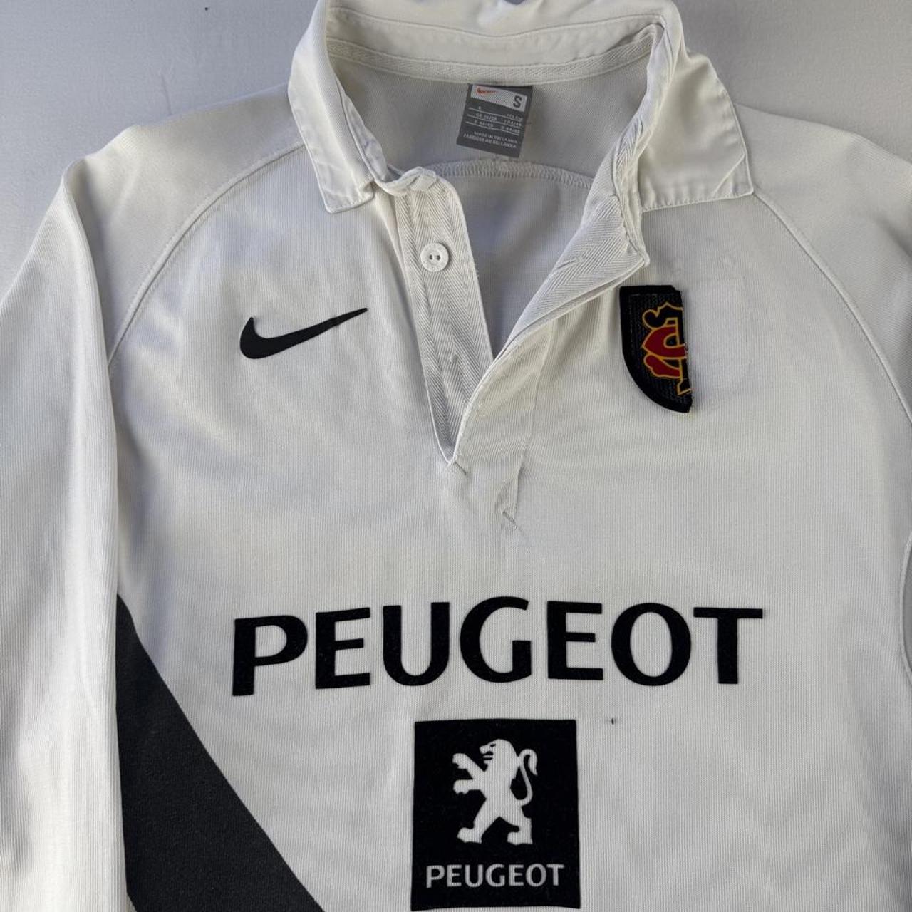 Late 2000s Nike Stade Toulousain Long Sleeve Rugby Polo S