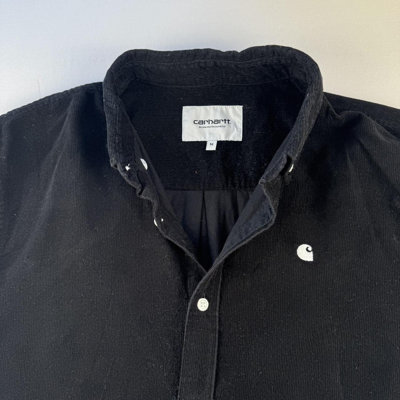 Black Carhartt WIP Long Sleeve Madison Corduroy Button Down Shirt M