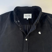 Black Carhartt WIP Long Sleeve Madison Corduroy Button Down Shirt M